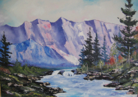 Утро в горах (масло)