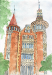 Барселона. Акварель, линер