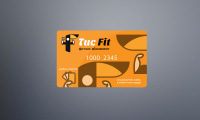 дизайн карты для единого фитнес абонемента Tuc Fit (concept)