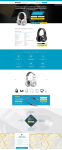 Дизайн Landing Page по продаже наушников "Bluedio"