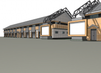 3D-моделирование концепции экстерьера пром.базы. 1/4