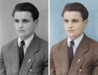 Оцветнене старой ЧБ фотографии