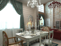 Деревянный дом в стиле прованс