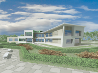 визуализация детского сада в 3Dmax + VRay + Photoshop