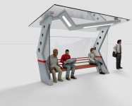 Навес полузакрытый (эскиз)