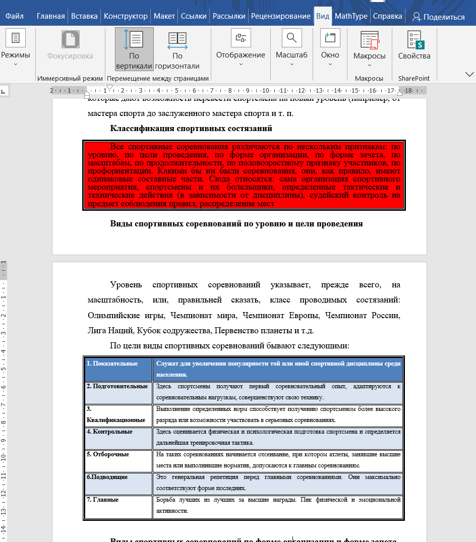 Форматирование текста