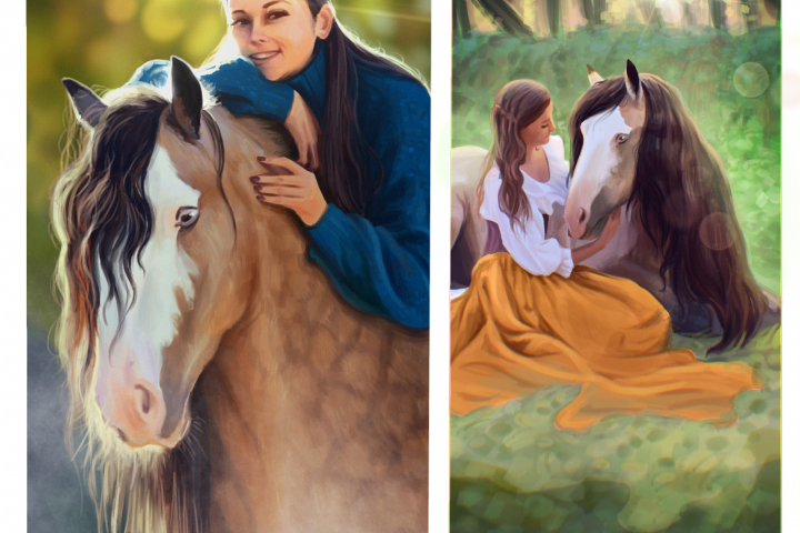 Отрисовка портретов.