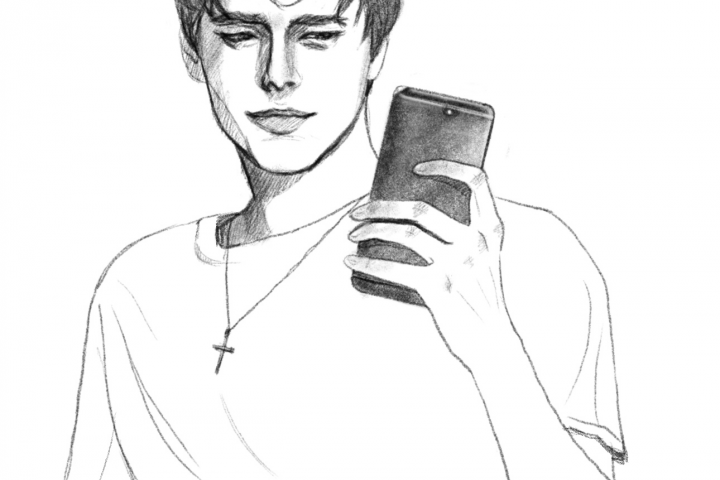 Эскиз, портрет в стиле скетч