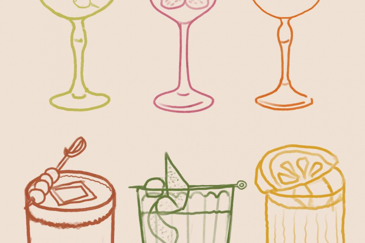Наброски авторские коктейли лайнарт