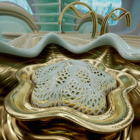 выдержка из 3D интерьера, детали