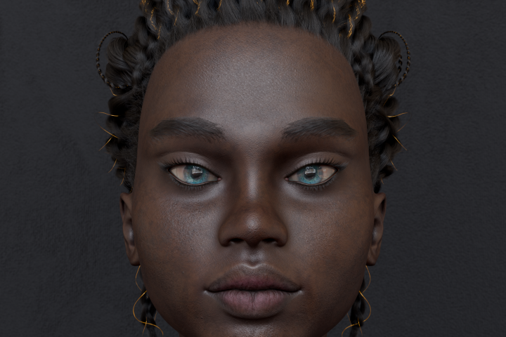 GirlBlack 3D Character персонаж