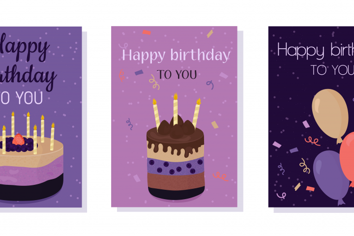 Набор открыток на день рождения