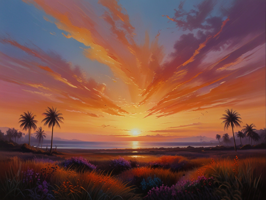 Default_Beautiful_sunset_oil_on_canvas_vividly_depicting_a_bre_0