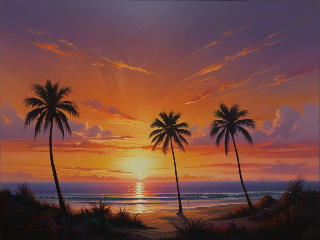 Default_Beautiful_sunset_oil_on_canvas_vividly_depicting_a_bre_3