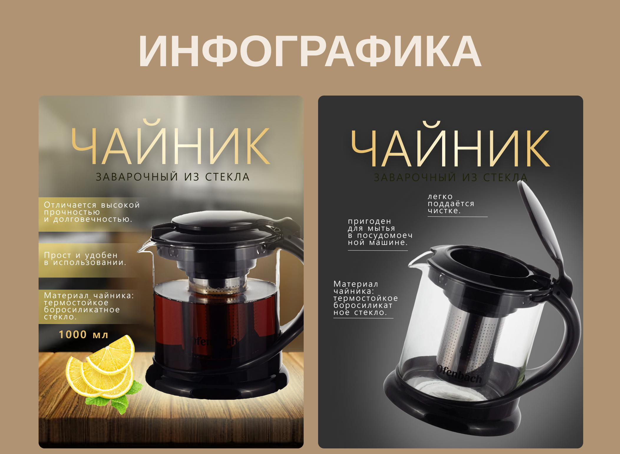 Инфографика для маркетплейсов "Чайник"