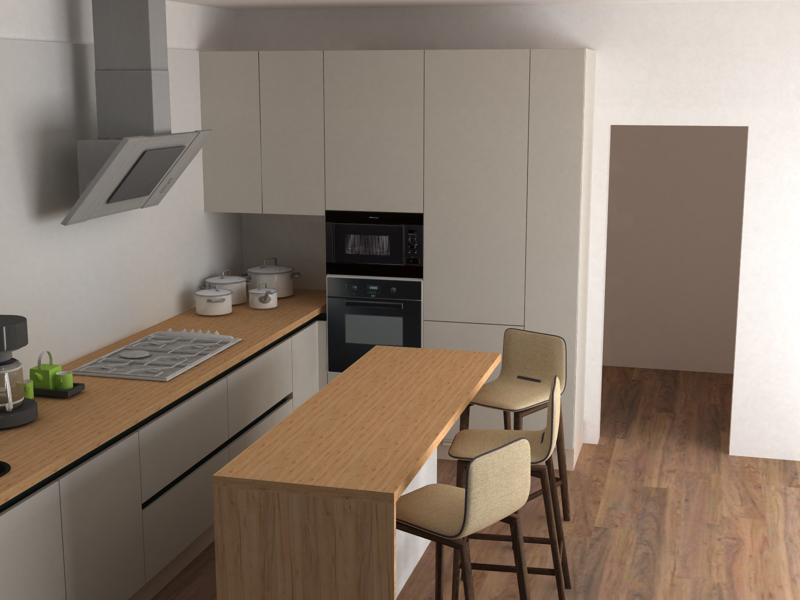 Установленные кухни