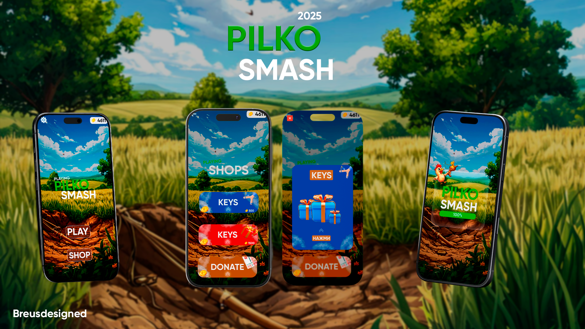 Дизайн игры Pilko Smash