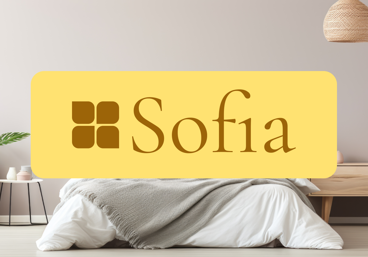 Лого и фирменный стиль магазина мягкой мебели Sofia