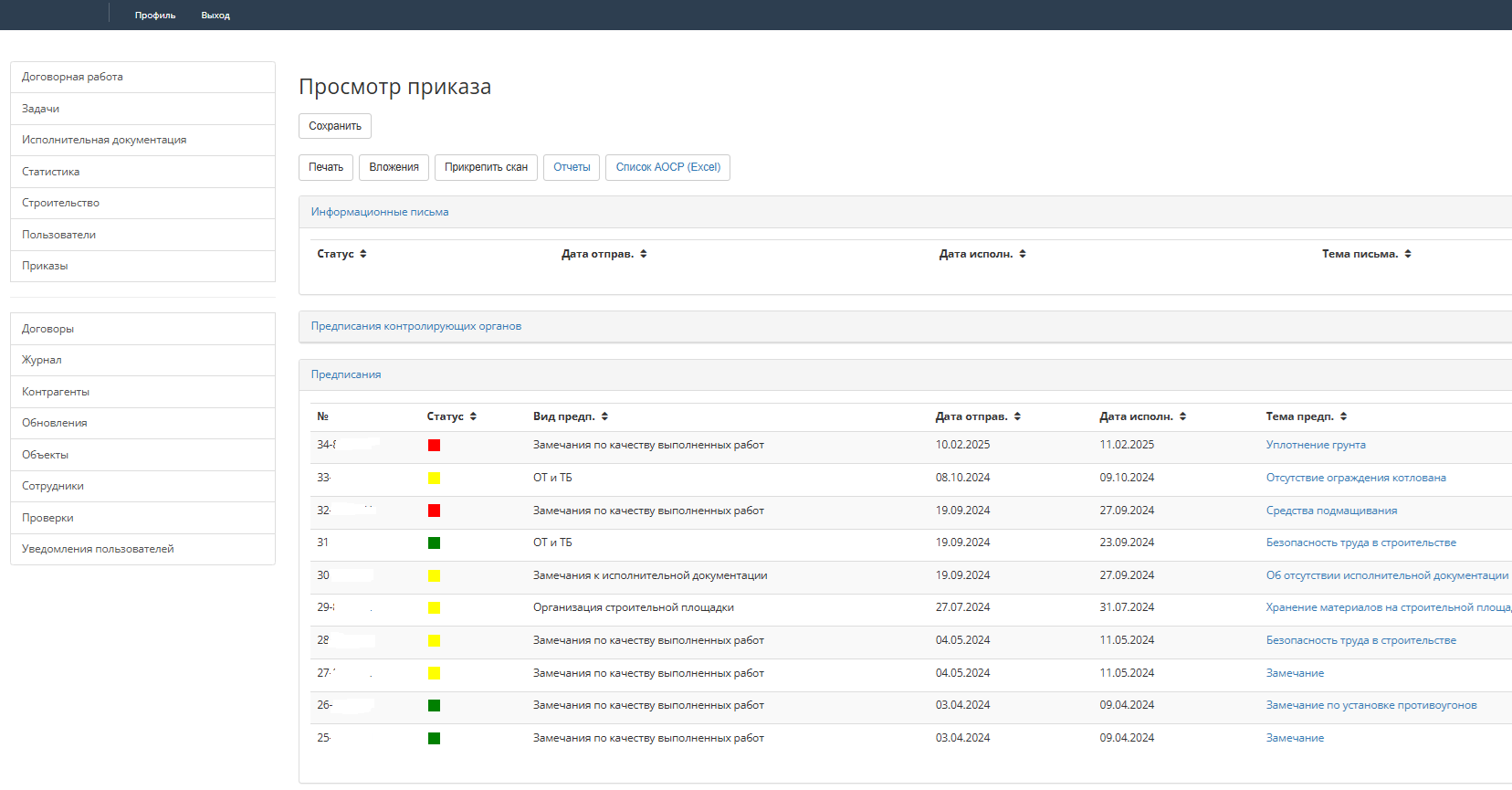 CRM Строительного контроля