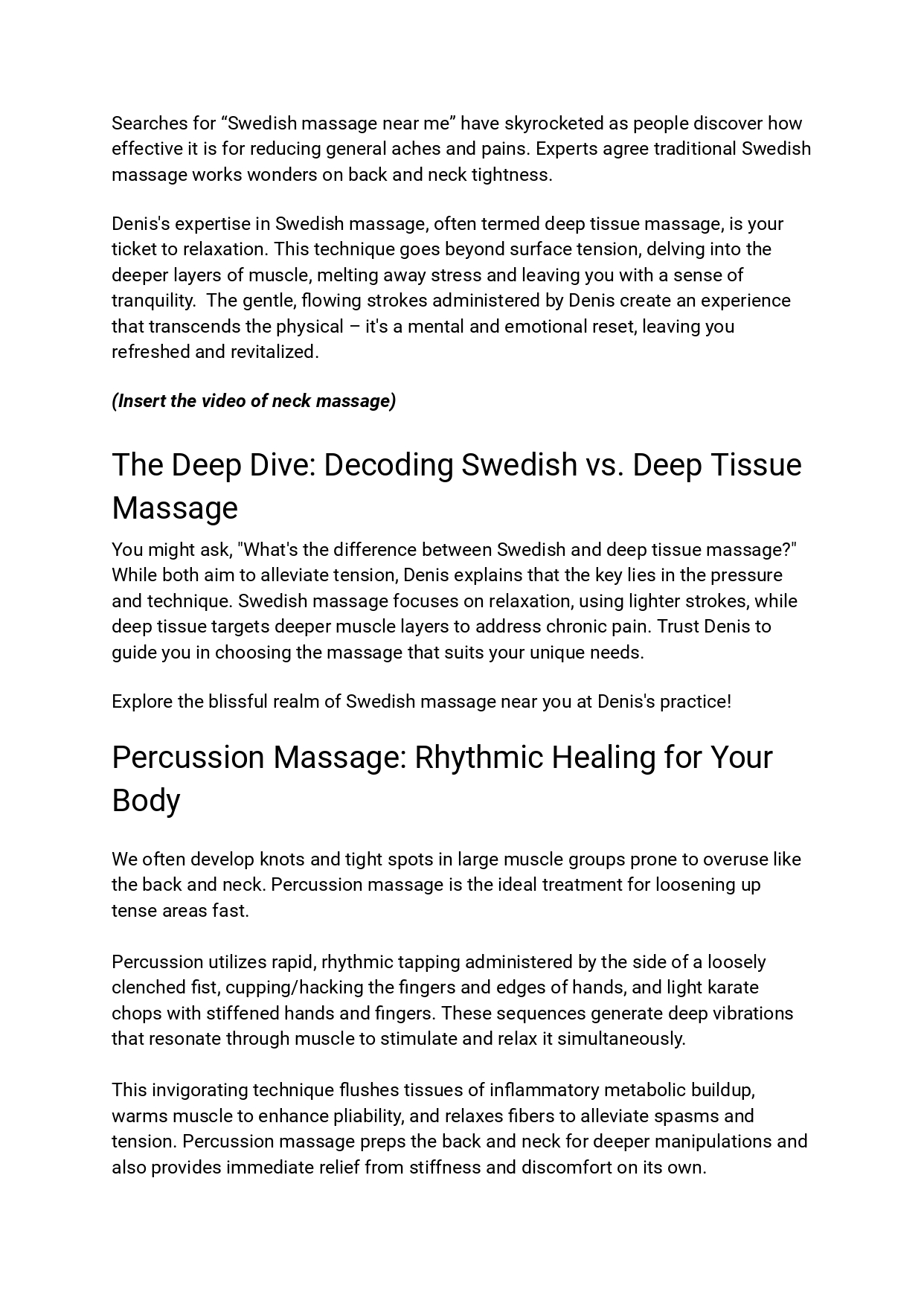 Discover Blissful Relief with Denis, Your Expert Chiropractor an