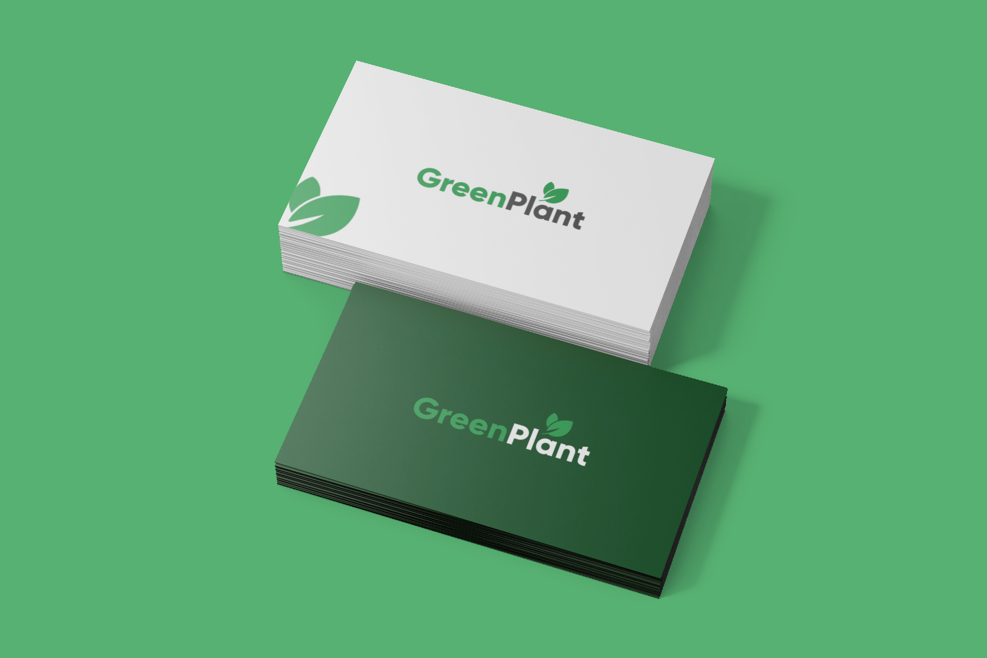 Business Cards Mockup, Stacked .png