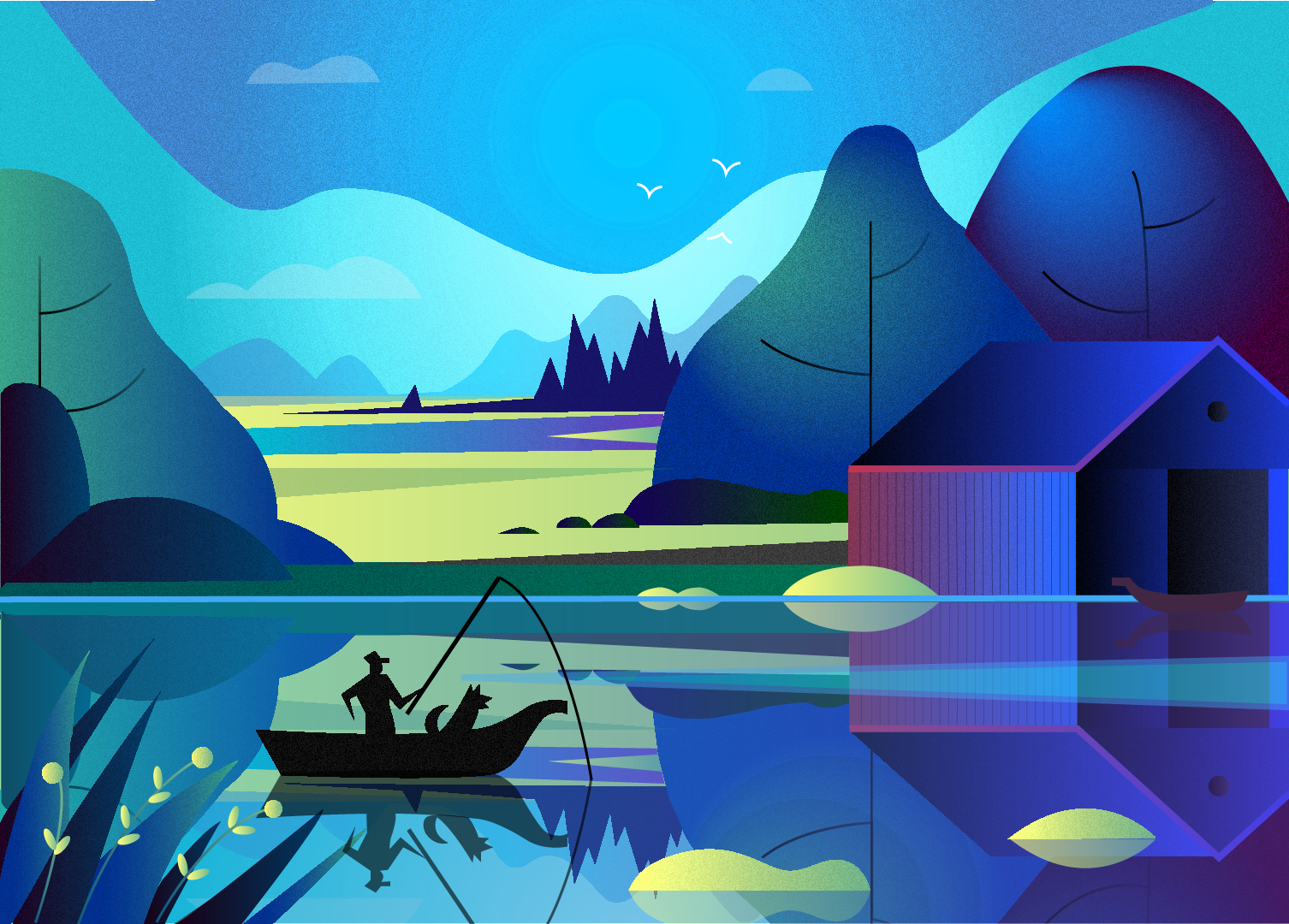 УЧебная векторная иллюстрация в  Adobe Illustrator