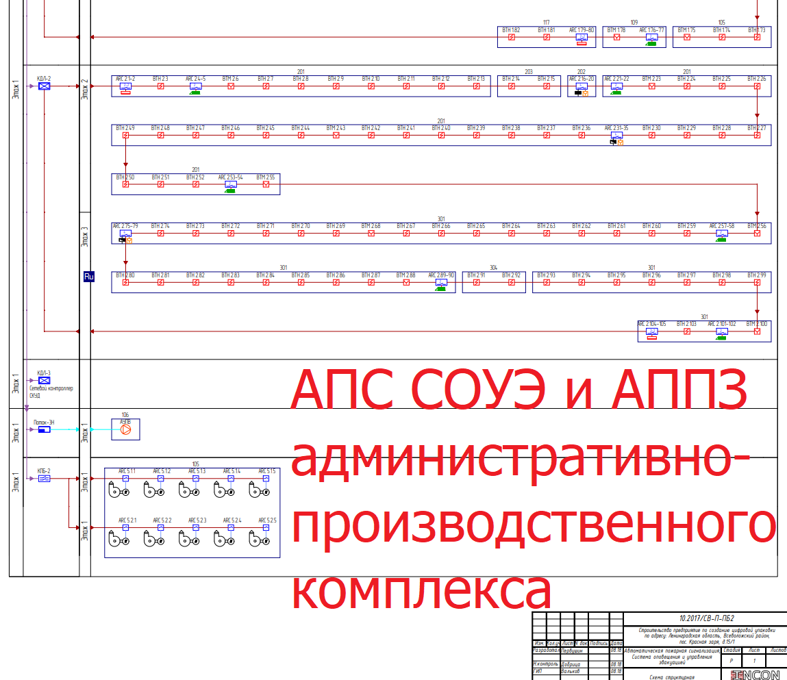 АПС + СОУЭ + АППЗ Административно-производственного корпуса