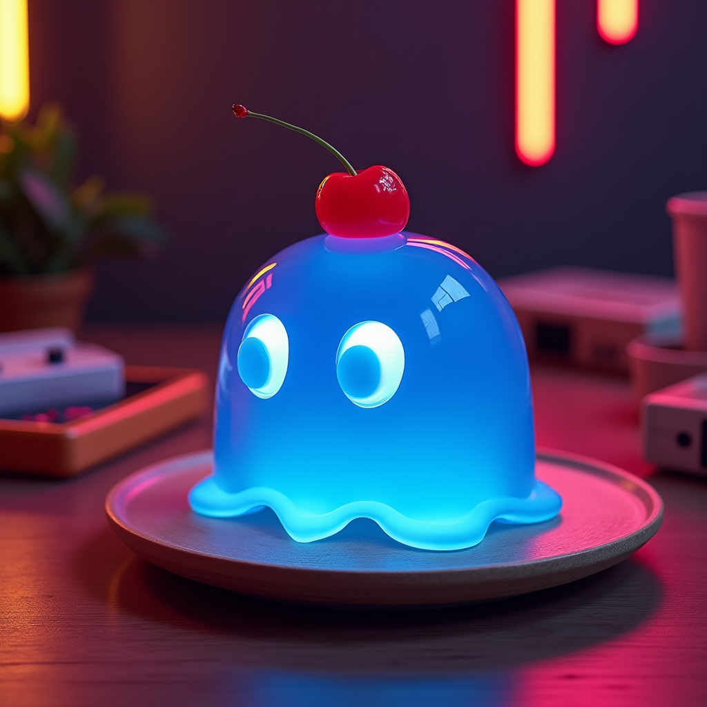 Ретро-игровой ужин (ИИ арт)