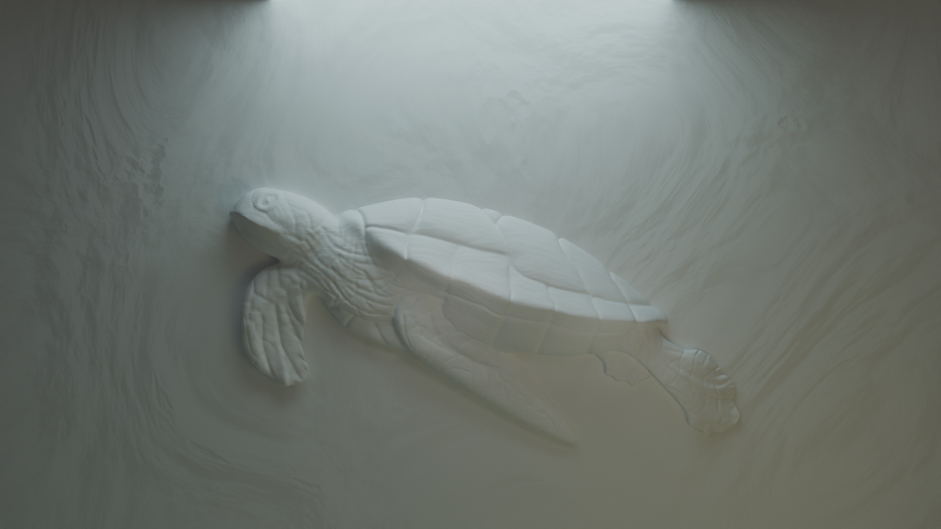 3D модель барельефа в виде черепахи