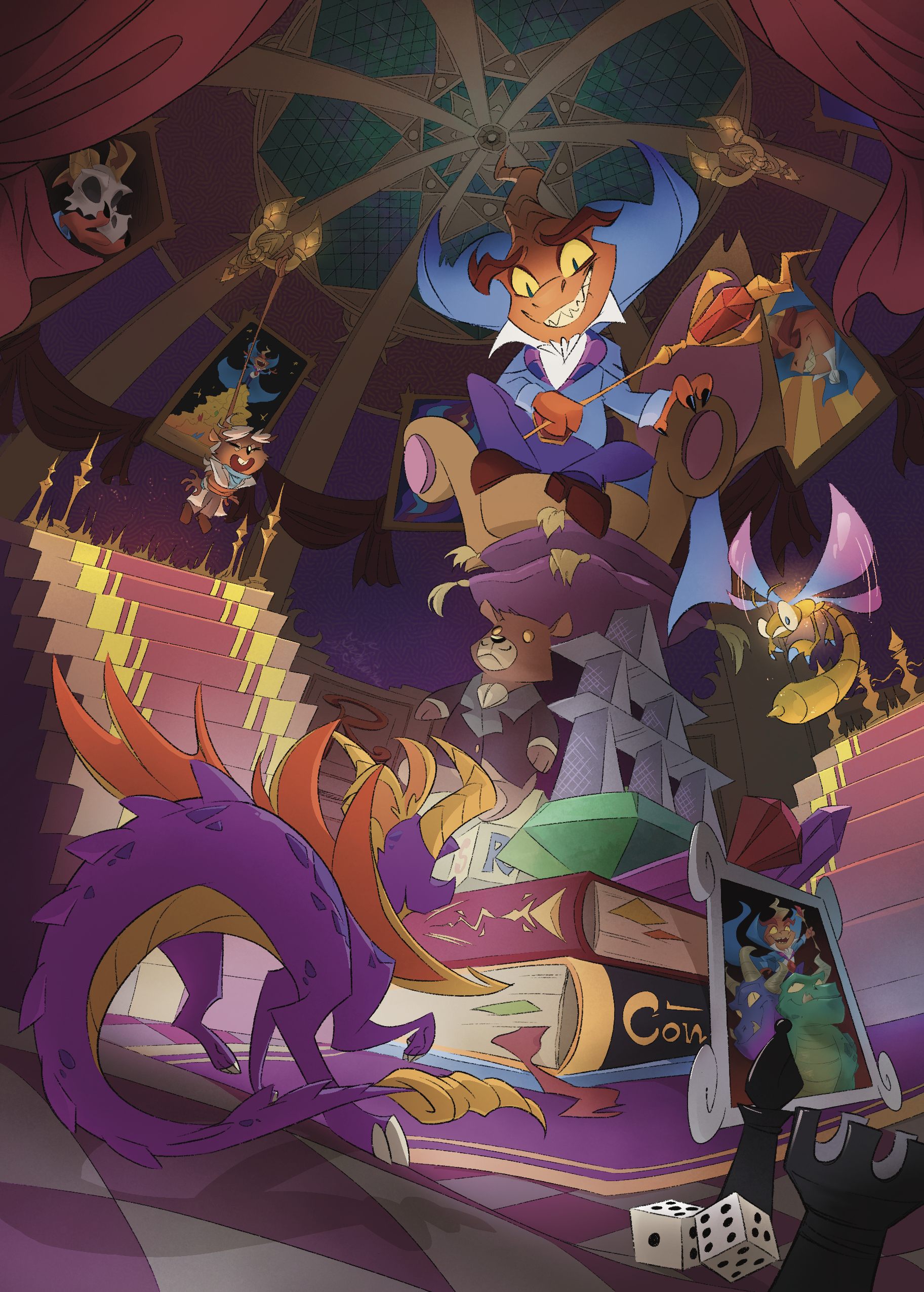 Book Illustration -- Chateau Fight