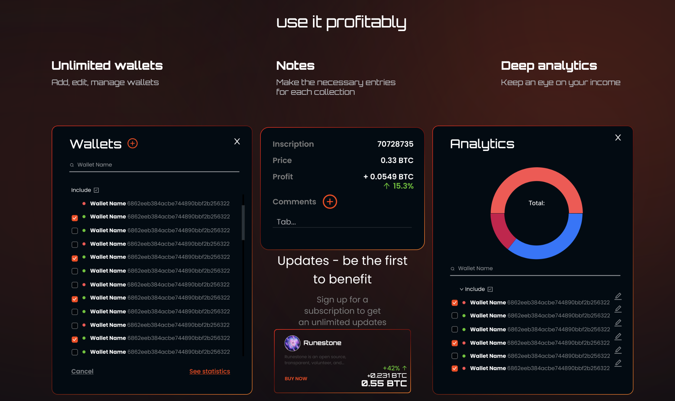 Менеджер криптокошельков (web версия + Telegram app)