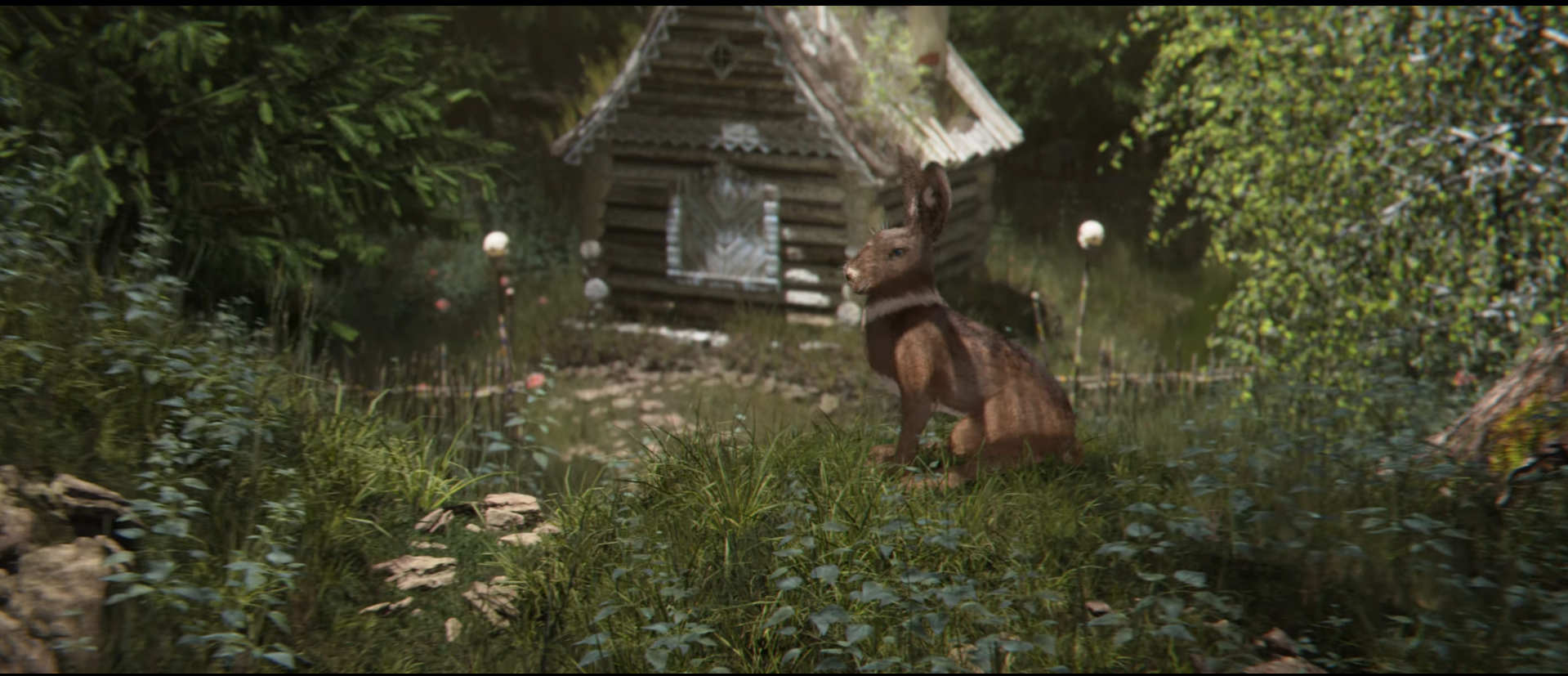 "Избушка на курьих ножках" - 15сек анимационная 3D-сцена, выполненная в программе Blender