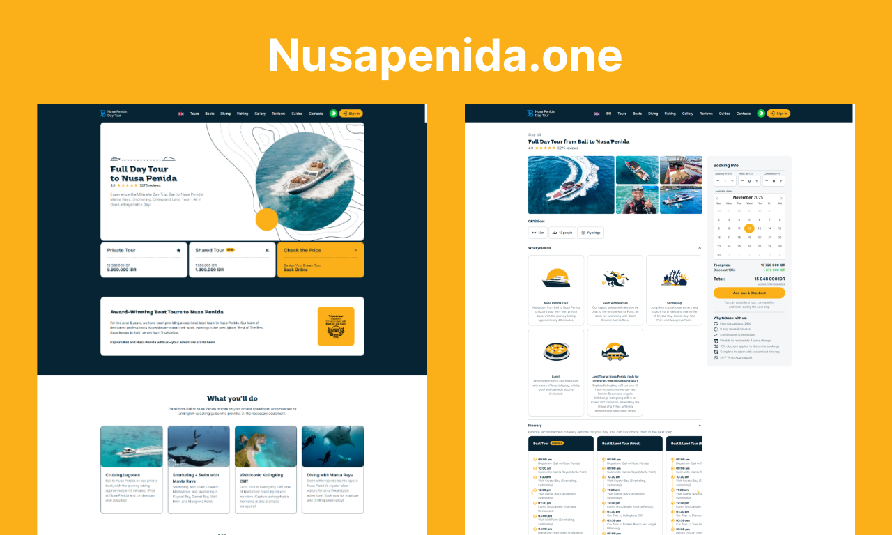 Букинг сервис аренда лодок в Бали