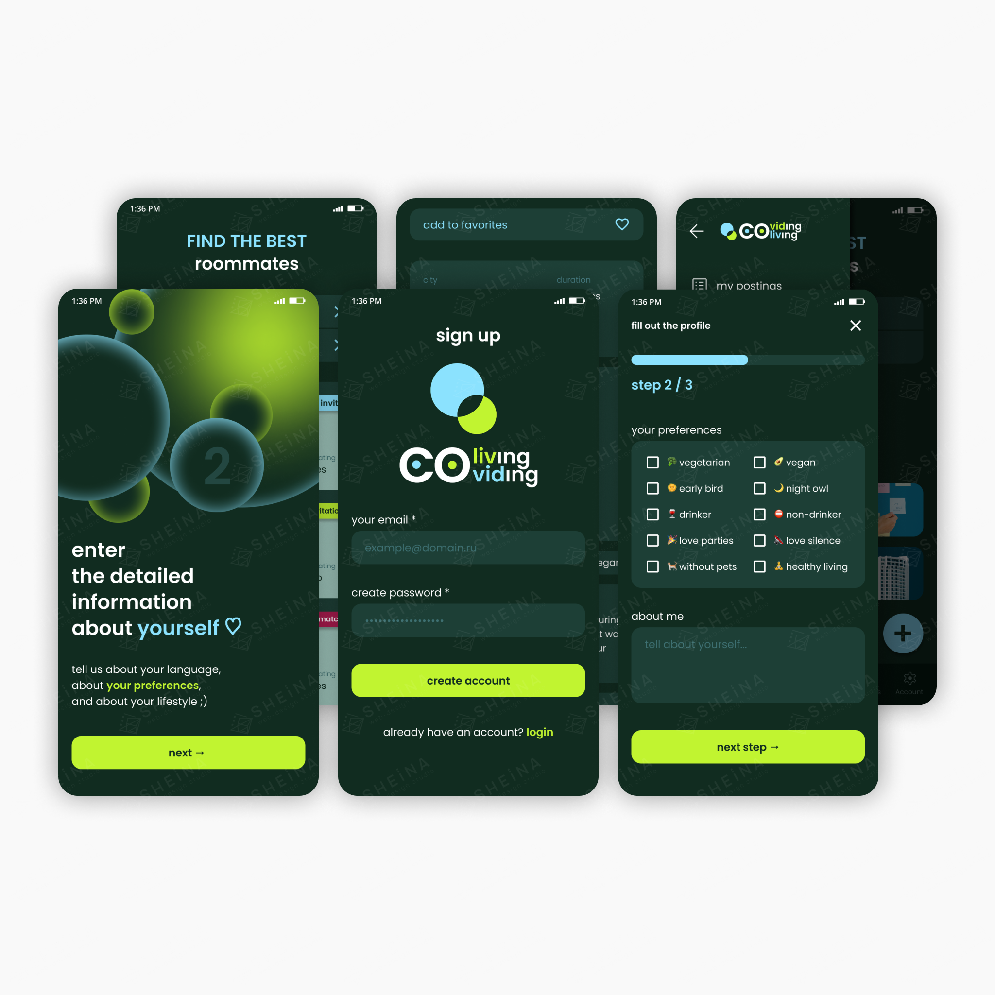 Мобильное приложение на Adalo для Coliving (приложение для поиска соседей)