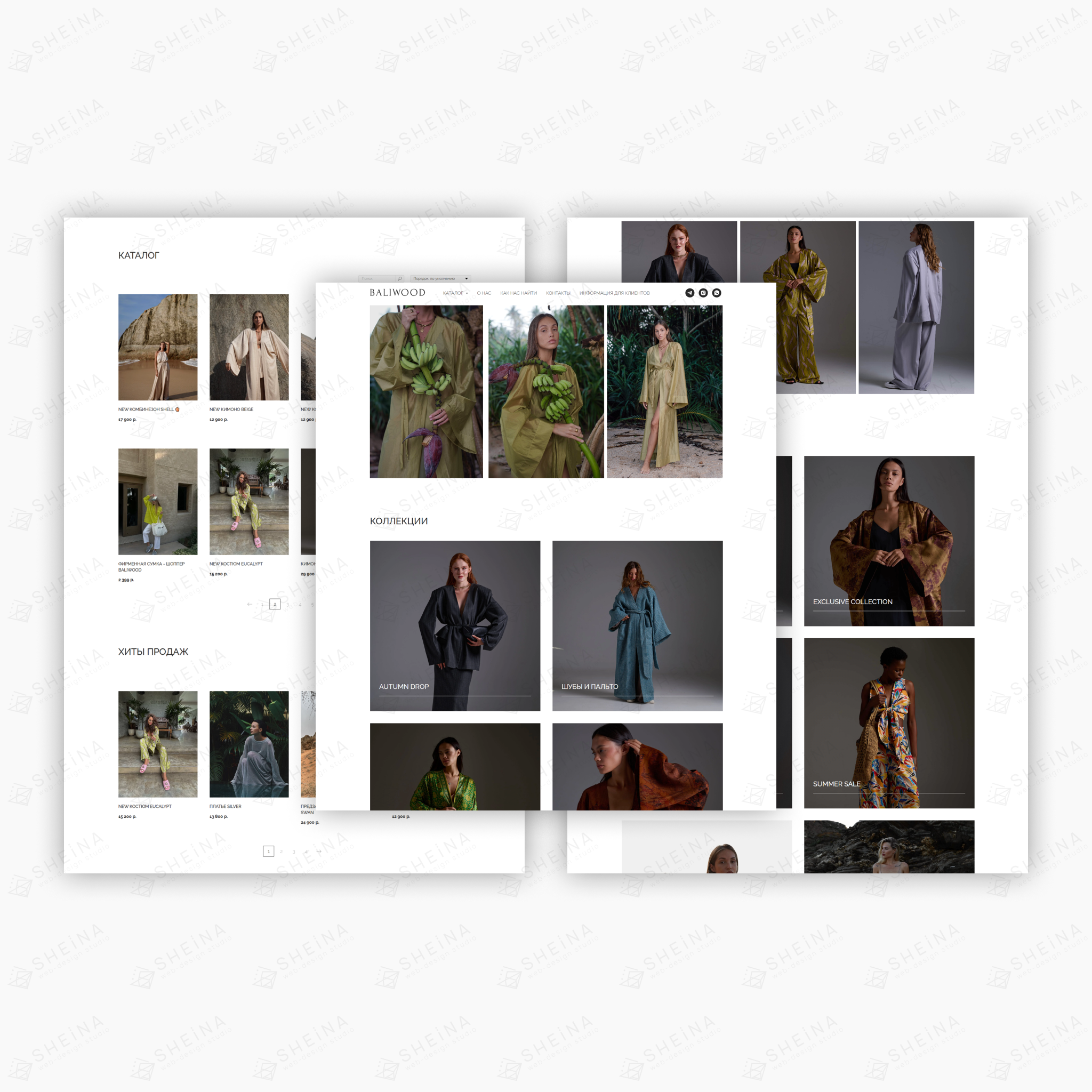 Интернет-магазин на Тильде для Baliwood (авторские костюмы и кимоно), ОАЭ