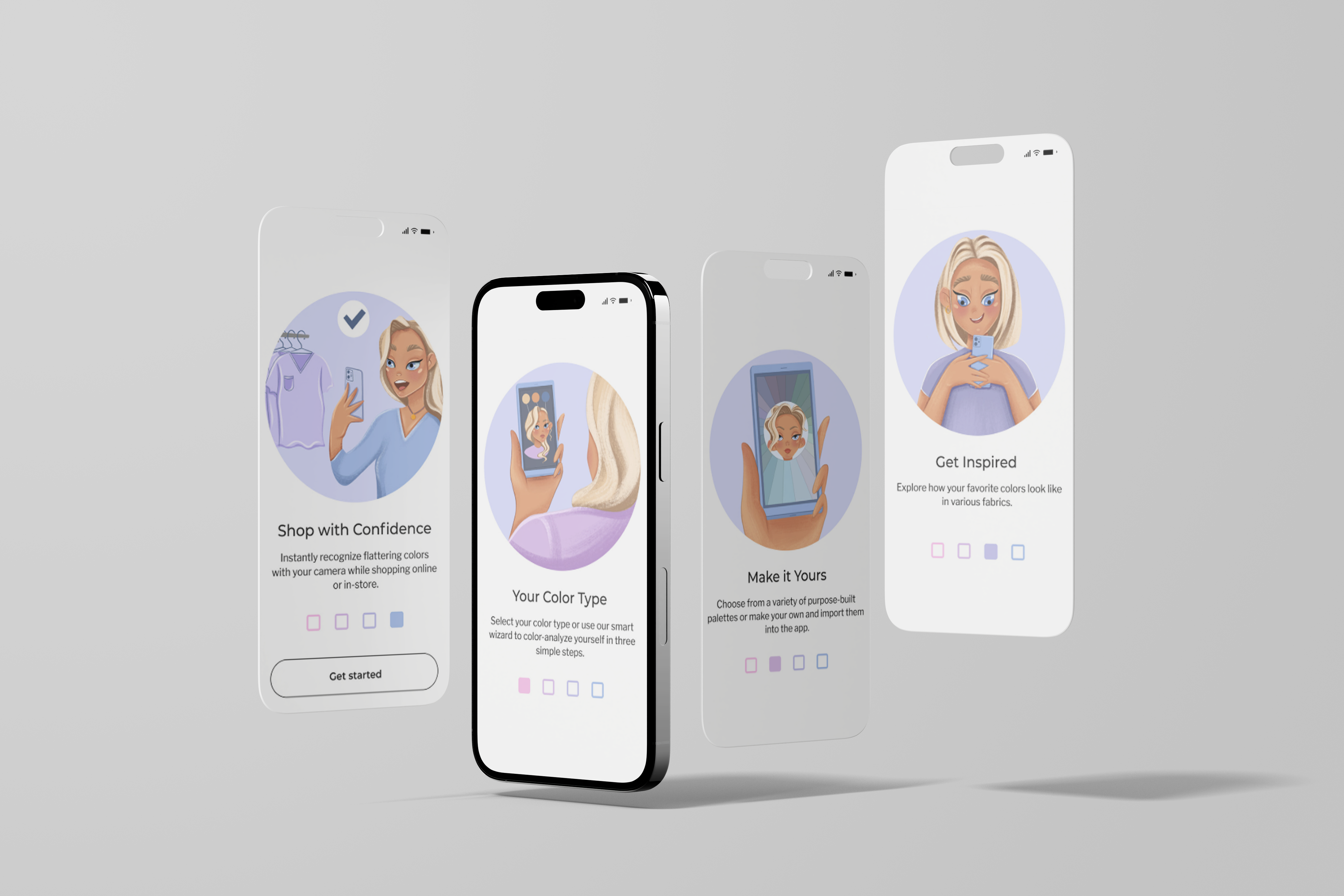 Иллюстрации для мобильного приложения