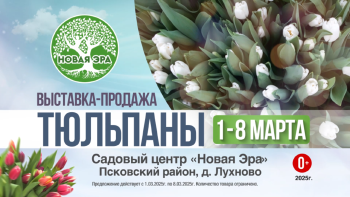 Рекламный ролик для выставки-продажи тюльпанов к 8 Марта