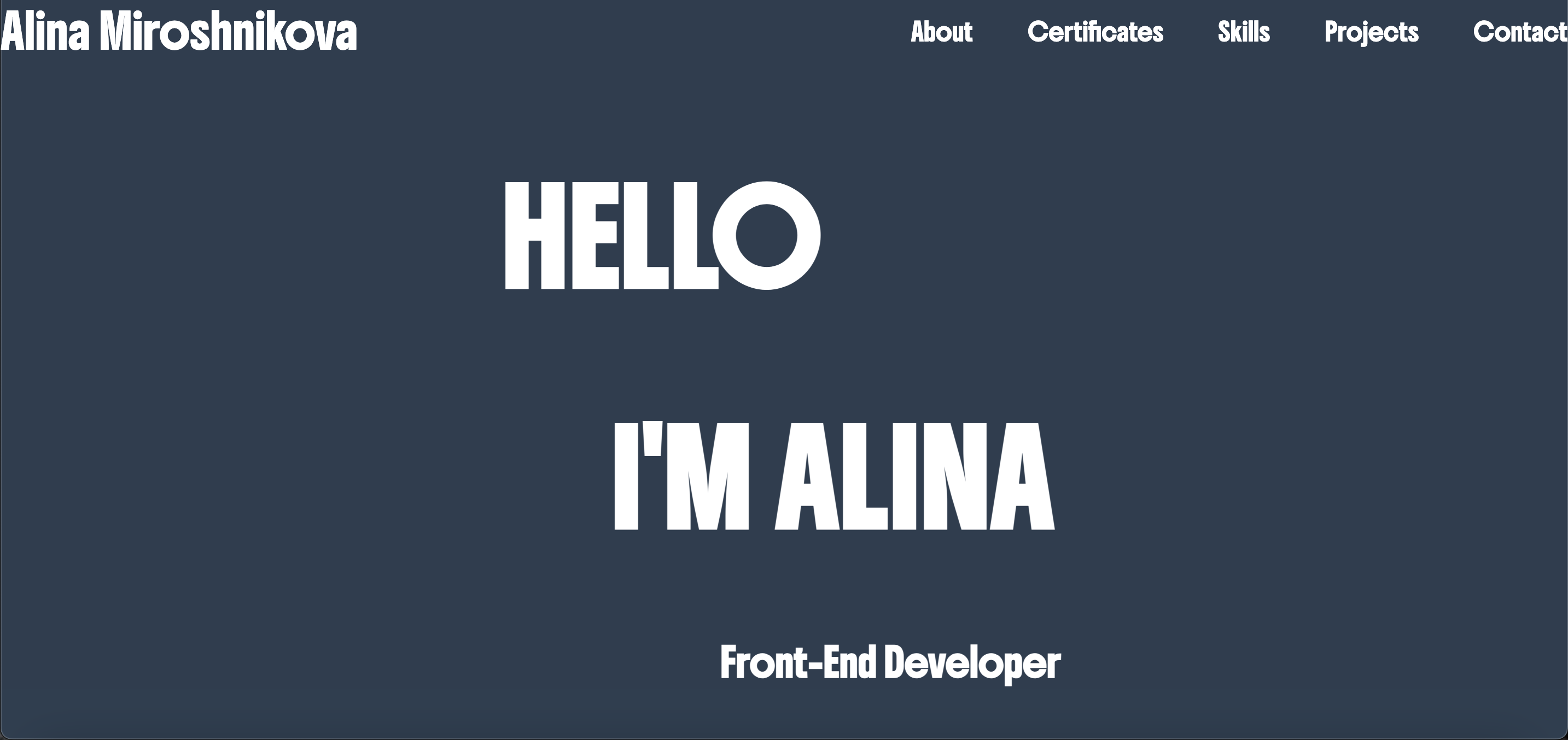 Личный сайт-портфолио для демонстрации навыков фронтенд-разработки. Включает проекты, адаптивный дизайн и контактную форму.