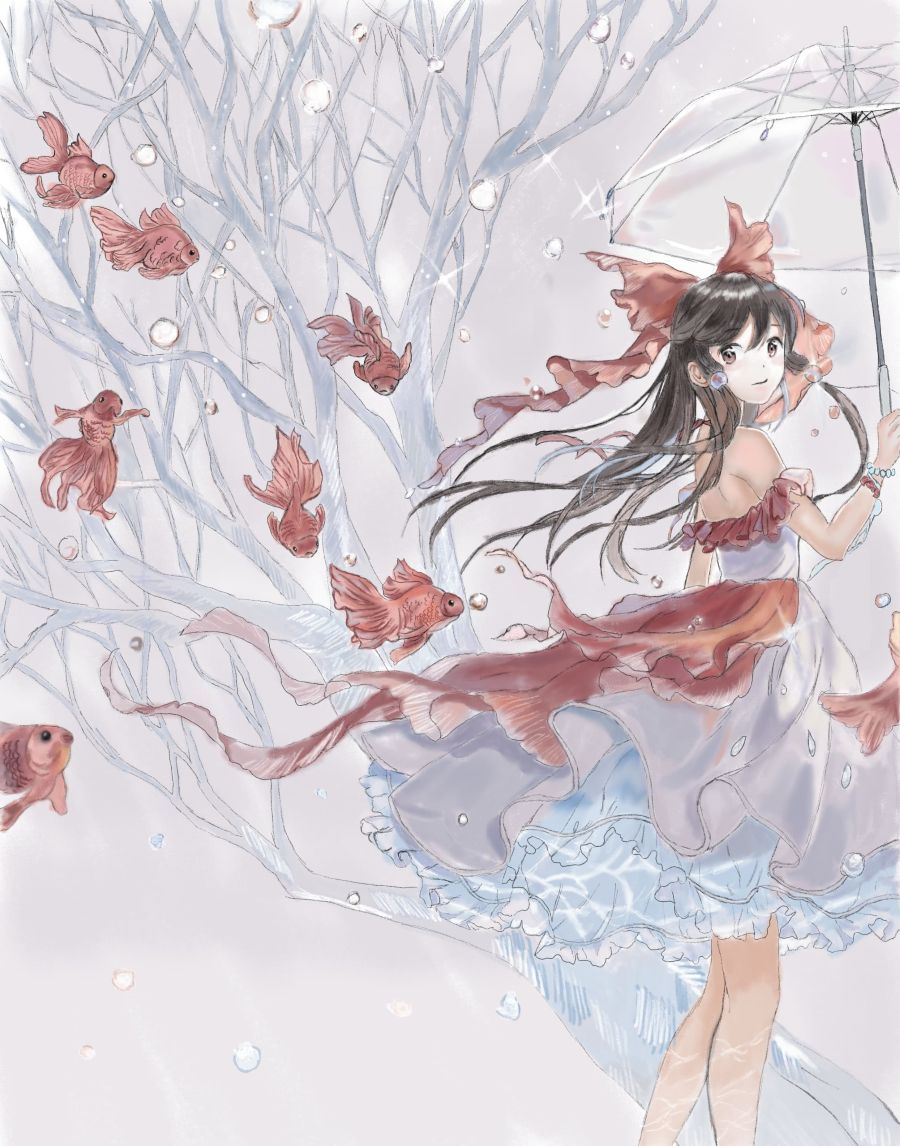 аниме девушка с рыбками  1.jpg