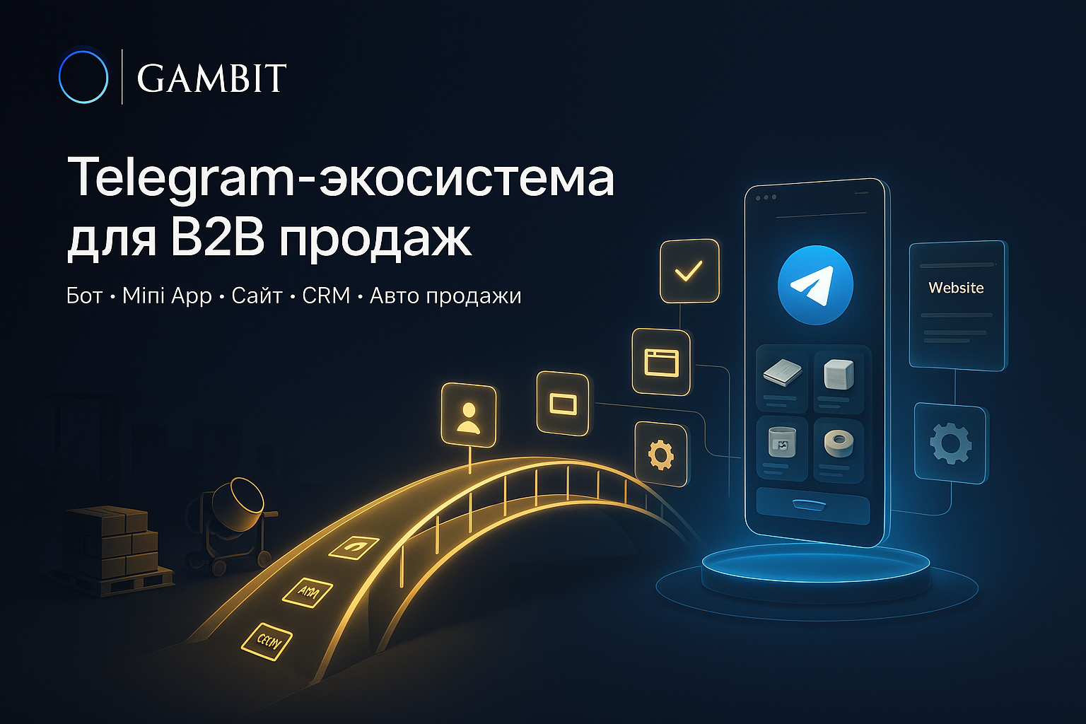 ТГ Бот + Mini App + сайт + CRM