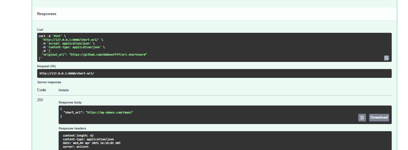 Сокращение ссылок + статистика переходов