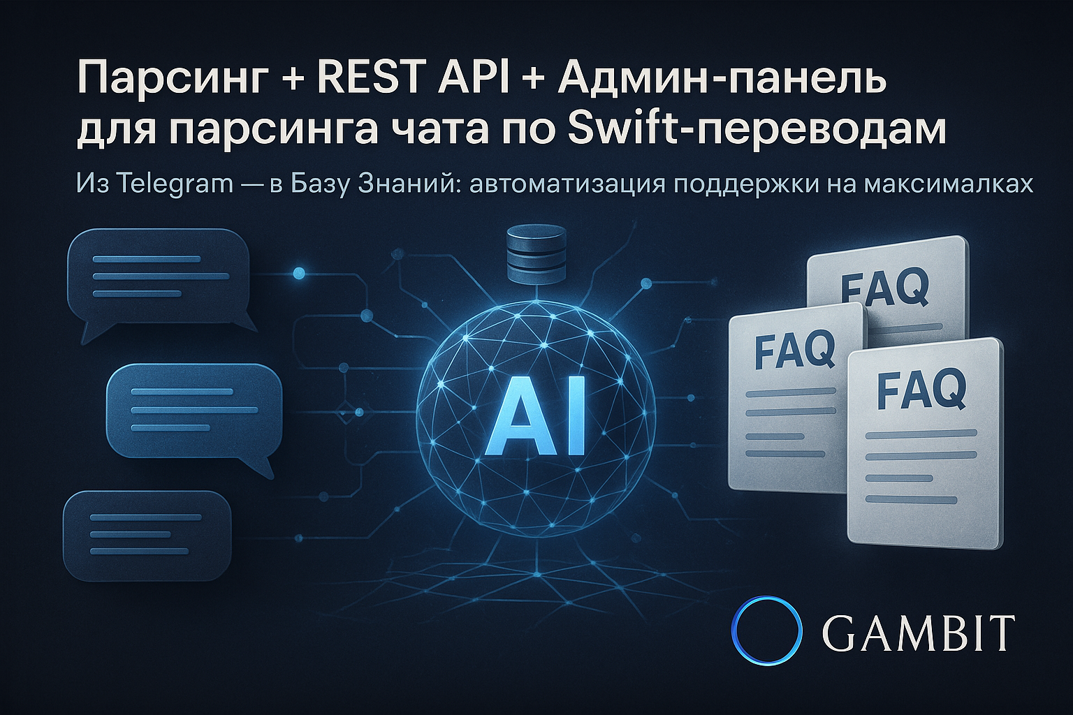 MoneyPort (Парсинг + REST API + админ-панель для парсинга чата по Swift-переводам)