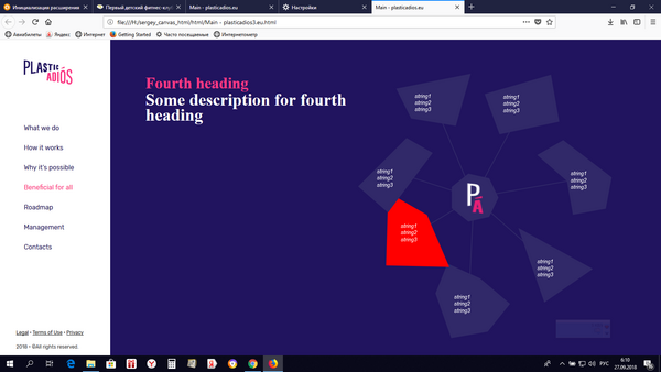 canvas 2d - колыхание полигонов при их оттягивании