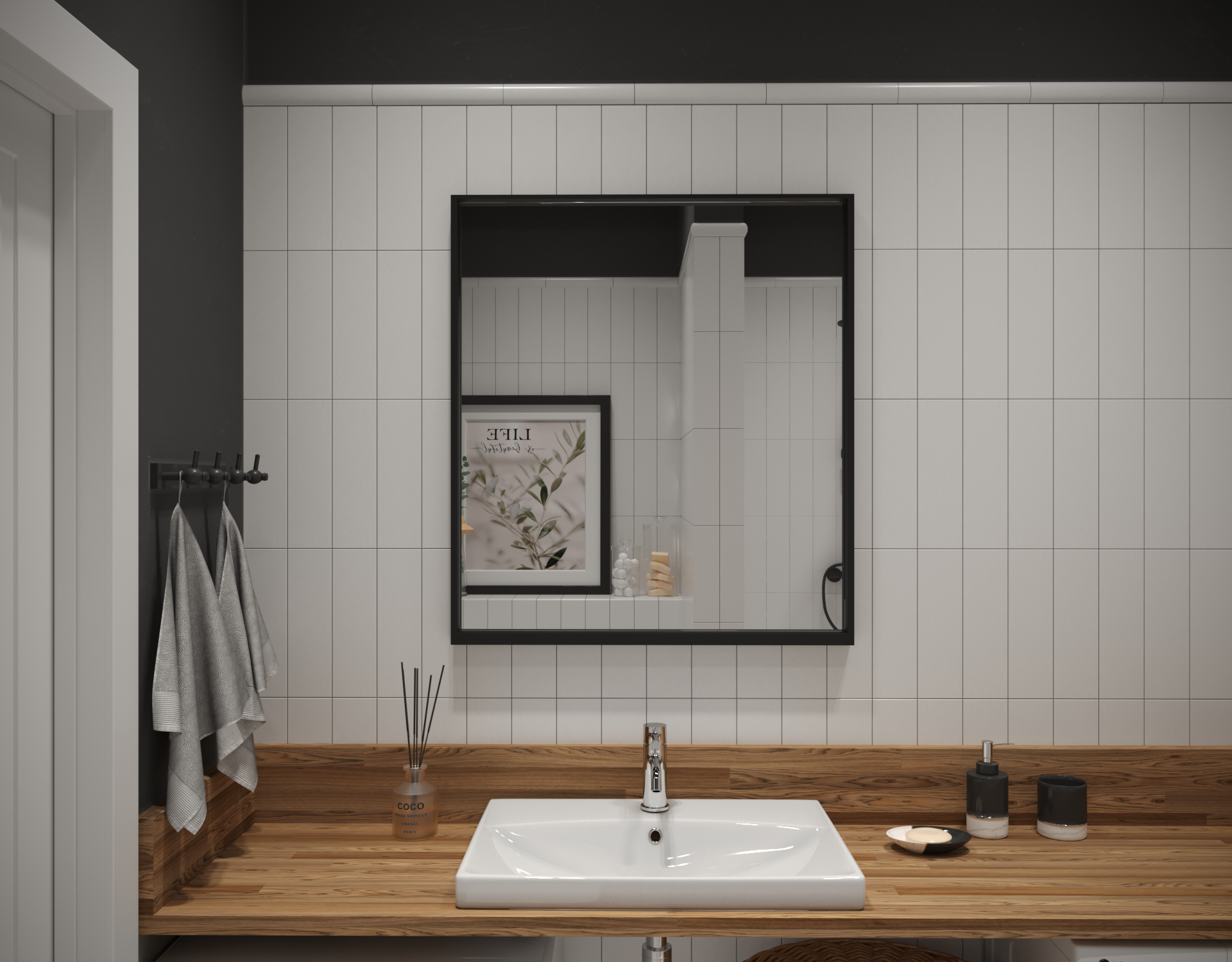 ванная в стиле mid-century