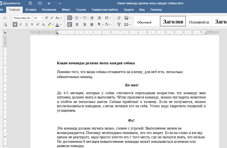 Какие команды должна знать каждая собака