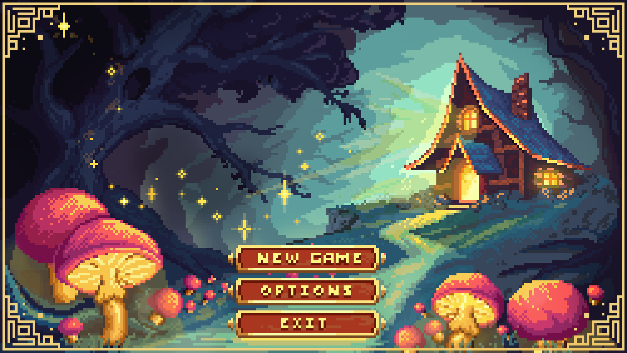 Нарисую Главное Меню в стиле Пиксель-Арт