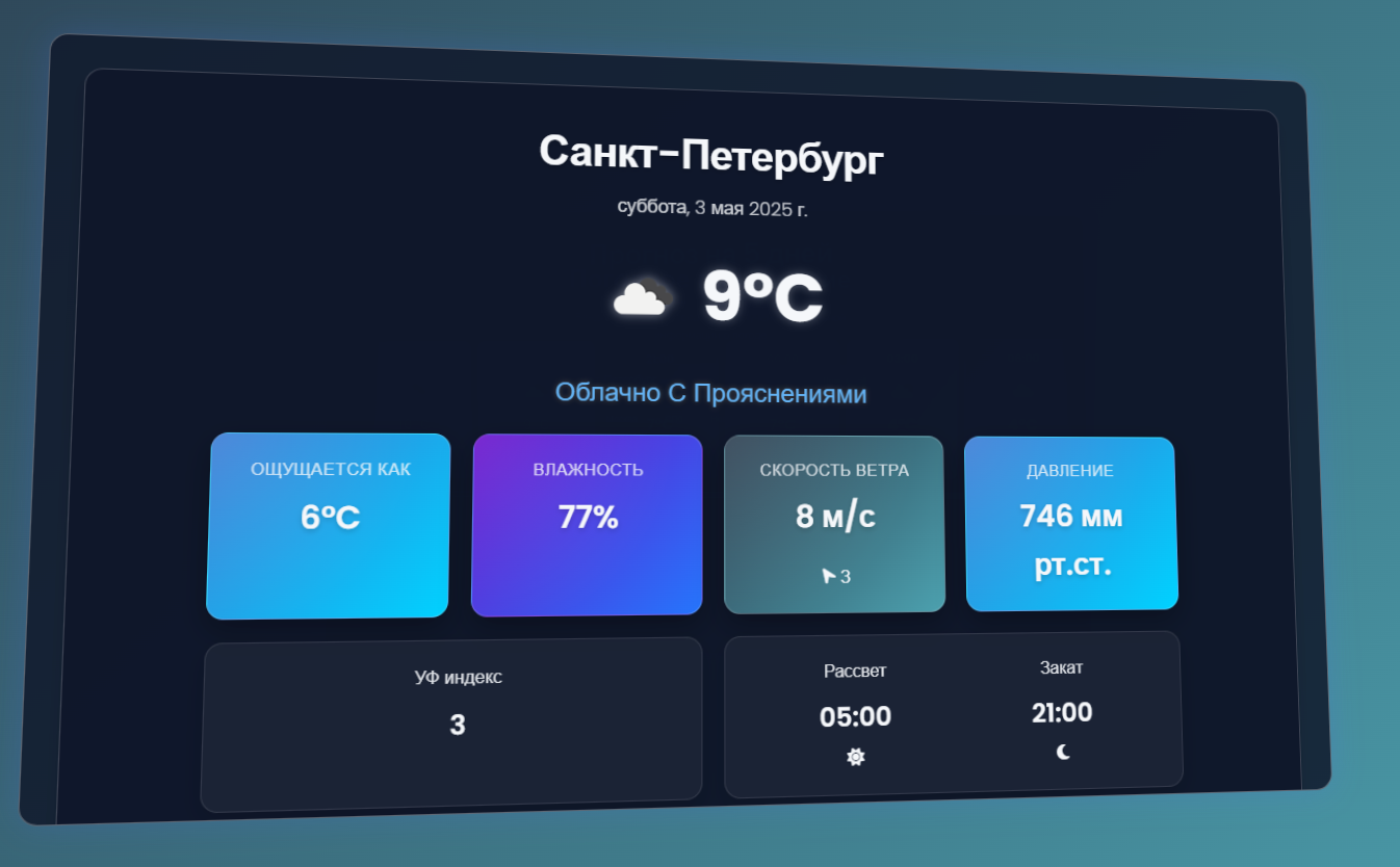 Сайт Weather с API Openweather