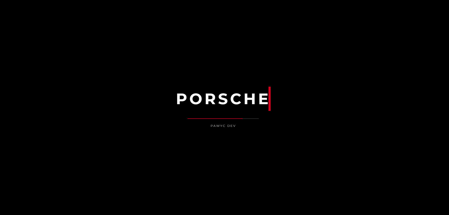 Porsche Spyder - презентационный лендинг премиального спортивного автомобиля