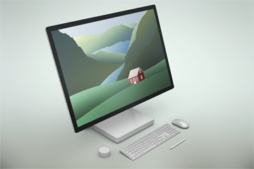 Иллюстрация. Домик в горах