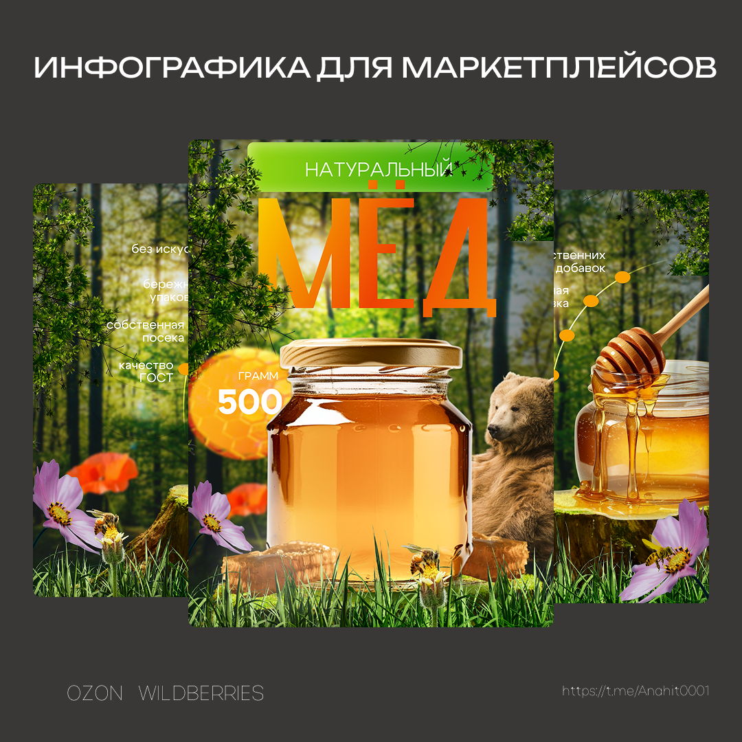 Дизайн карточек для WB и OZON